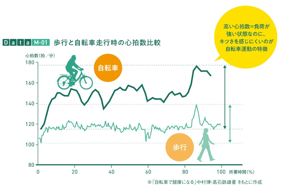 歩くのと自転車こぐのどっちが有酸素運動