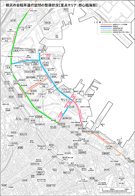 横浜市都心部地図PDFへのリンク